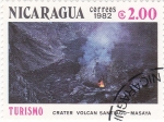 Stamps Nicaragua -  Crater Volcan Santiago-Masaya-TURISMO