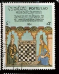 Stamps Laos -  60 aniv. fundación de ajedrez
