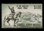 Stamps Mexico -  escultura ecuestre de personaje 