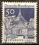 Stamps Germany -  Portal del Castillo de Ellwangen (Jagst) (b).