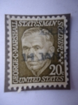 Stamps United States -  George C. Marshall Statesman Soldier-Soldado estadista.
