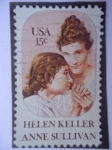 Stamps United States -  Helen Keller (1880-1968) and anne Sullivan (1867-1936) (Profesoras ciegas)