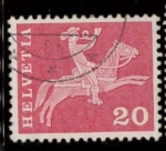 Stamps Switzerland -  POSTILLON TOCANDO LA CORNAMUSA