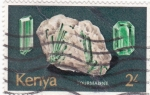 Stamps Kenya -  Mineral-tourmaline