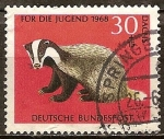 Stamps Germany -  Para la Juventud 1968 tejón.