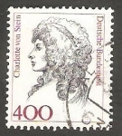 Stamps Germany -  1414 - Charlotte von Stein, confidente de Goethe