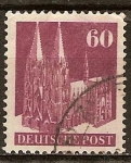 Stamps Germany -  Catedral de Colonia.Zona de Ocupación aliada general.