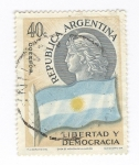 Sellos de America - Argentina -  Libertad y democracia