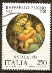 Stamps Italy -  Navidad. 500a Aniv de nacimiento de Rafael (artista). 