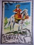Stamps Spain -  Uniformes Militares- Timbalero de Caballos Coraza 1677
