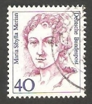 Stamps Germany -  1163 - María Sibylla Merian, pintora