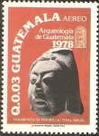 Stamps Guatemala -  ARQUEOLOGÌA.  CABEZA  DE  MUJER  MAYA  900  A. D.