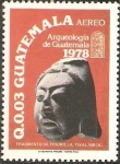 Sellos de America - Guatemala -  ARQUEOLOGÌA.  CABEZA  DE  MUJER  MAYA  900  A. D.