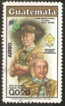 Sellos de America - Guatemala -  LORD  BADEN  POWELL  Y  CARLOS  CIPRIANI