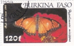 Stamps Burkina Faso -  Mariposa- Hipolimnas misippus