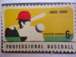 Sellos de America - Estados Unidos -  Centenario 1869-1969 del Beisbol Profesional.