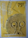 Stamps Argentina -  Cultura Tafí - Máscara Mortuoria- Serie Artefactos Arqueológicos