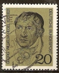 Stamps Germany -  Georg Wilhelm Friedrich Hegel (1770-1831), filósofo.
