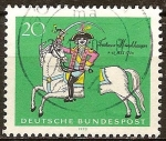 Stamps Germany -  250a Aniv Nacimiento de Baron von Münchhausen.