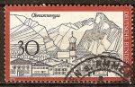 Stamps Germany -  Vista de Oberammergau.
