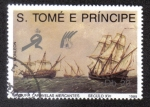 Stamps S�o Tom� and Pr�ncipe -  PINTURA CARAVELA MERCANTE SIGLO XVI
