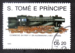 Sellos del Mundo : Africa : Santo_Tom�_y_Principe : Tren de La Republica Federal de Alemania 1951-1956