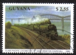 Stamps Guyana -  Class Pacific Locomotive No. 34051 Winston Churchill