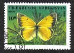 Stamps Uzbekistan -  Colias Romanovi Gr