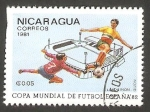 Stamps Nicaragua -  Mundial de fútbol España 82, estadio El Molinón de Gijón
