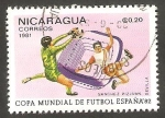 Sellos de America - Nicaragua -  Mundial de fútbol España 82, estadio Sánchez Pizjuan de Sevilla