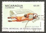 Stamps Nicaragua -  Mundial de fútbol España 82, estadio Vicente Calderón de Madrid