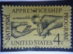 Stamps United States -  National Apprenticeship Program-Programa Nacional de Aprendizaje- Micrómetro de mano