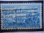 Stamps United States -  El Desembarco de Cadillac en Detroit- 1701-1951