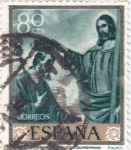 Stamps Spain -  JESÚS CORONANDO A SAN JOSÉ (Zurbarán) (13)