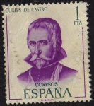 Stamps : Europe : Spain :  1991.-Literatos Españoles. Guillén de Castro (1569-1631)