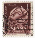 Stamps : Europe : Spain :  1429.- IV Centenario de la Reforma Teresiana. Santa Teresa, Escultura de Bernini.