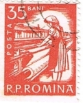 Stamps Romania -  Tejedora