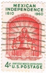 Sellos de America - Estados Unidos -  Aniversario Independencia México