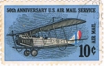 Sellos del Mundo : America : Estados_Unidos : 50 aniversario sevicio aereo postal