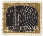 Stamps Spain -  1578.- XXV Años de Paz Española. Telecomunicaciones.