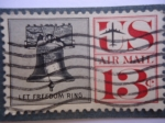 Stamps United States -  U.S-Air Mail - Dejen Resonar la Libertad.