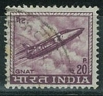 Sellos de Asia - India -  Avión de combate GNAT