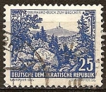 Sellos de Europa - Alemania -  Vista hacia el Brocken en el Harz(DDR).