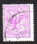 Stamps Belgium -  Number on Heraldic lion 