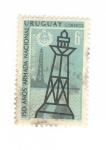 Sellos de America - Uruguay -  150 años de la armada nacional.Ayuda a la navegación