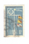 Stamps Uruguay -  150 años de la armada nacional.Señal de banderas ROU