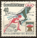 Stamps : Europe : Czechoslovakia :  XX.Juegos olímpicos de Munich.