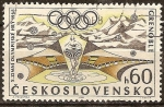 Stamps : Europe : Czechoslovakia :  X. Juegos Olímpicos de Invierno en Grenoble.