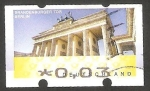 Stamps Germany -  Puerta Brandeburgo, en Berlin