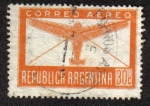Stamps : America : Argentina :  Plane and Letter